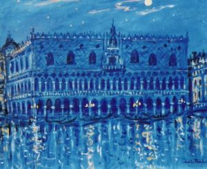 Voir le détail de cette oeuvre: Le Palais periode bleue Venise et la magie de la Nuit